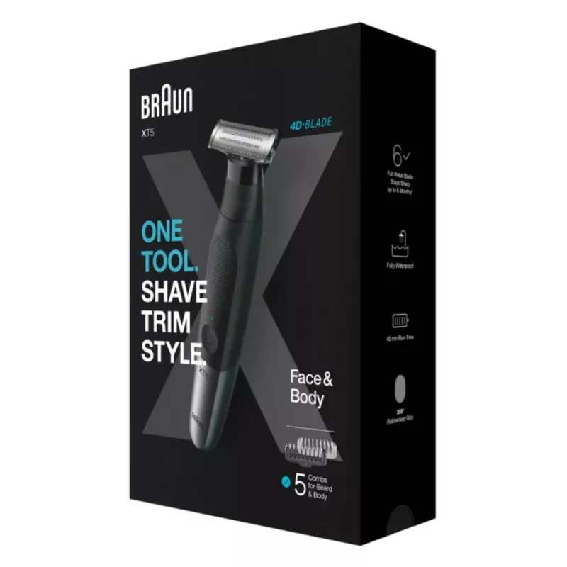 Máquina de cortar cabelo/aparador Braun XT5100 preto, prateado
