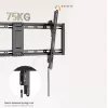 Suporte de parede para TV EQUIP 43 a 95 polegadas inclinável fino para televisores de 75 kg, VESA 200x200–800x400, inclinação 0–8°, distância à parede 4,2 cm, preto
