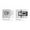 Suporte de parede para TV EQUIP 43 a 95 polegadas inclinável fino para televisores de 75 kg, VESA 200x200–800x400, inclinação 0–8°, distância à parede 4,2 cm, preto