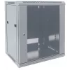 Armário de rede Intellinet 19 polegadas – montagem na parede (standard), 12U, 600 mm de profundidade, cinzento, embalagem plana, máx. 60 kg, porta de metal e vidro, painel traseiro, laterais removíveis, também adequado para colocação em mesa ou chão, profundidade útil 410 mm, peças para instalação na parede (por exemplo, parafusos/buchas) não incluídas