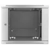 Armário de rede Intellinet 19 inch para montagem na parede (standard), 9HE, 450 mm de profundidade, cinzento, montado, máx. 60 kg, também adequado para colocação em mesa ou no chão, profundidade útil 350 mm, porta de metal e vidro, painel traseiro, laterais removíveis, peças para montagem na parede (por exemplo, parafusos/buchas) não incluídas