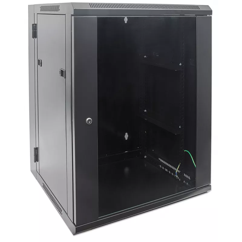 Intellinet 712019 armário de rede de parede 19", 15U, preto (RAL 9005)