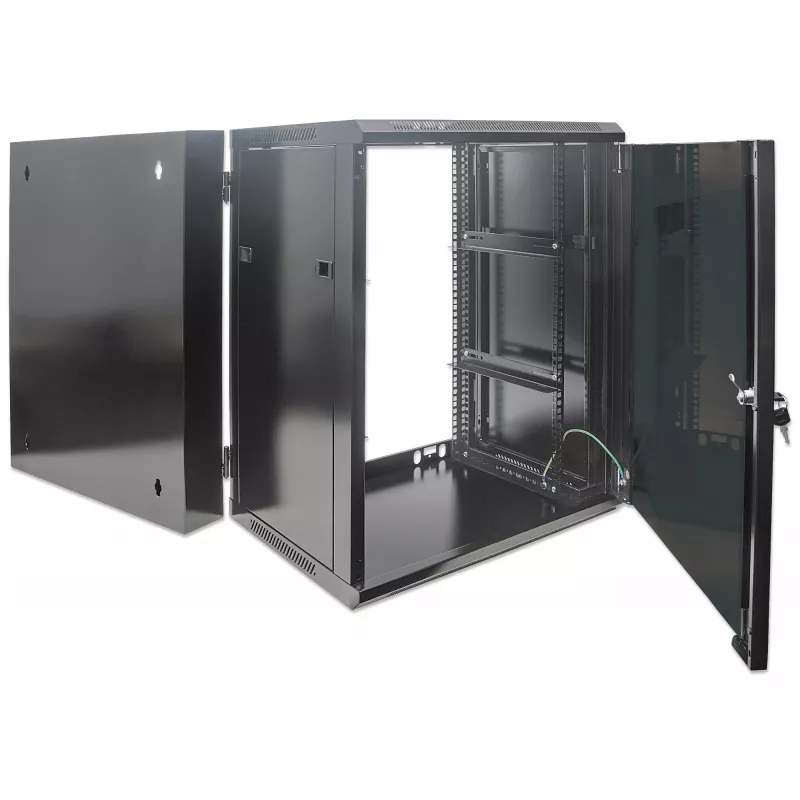 Intellinet 712019 armário de rede de parede 19", 15U, preto (RAL 9005)