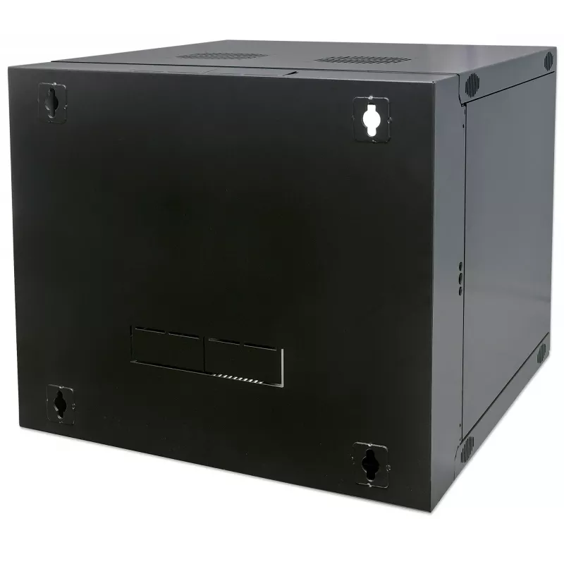 Armário de rede Intellinet 19 polegadas – montagem na parede (caixa oscilante em duas partes), 15 U, 450 mm de profundidade, preto, desmontado, máx. 30 kg, oscilável para acesso à parte traseira do armário quando montado na parede, 19 polegadas, profundidade útil 235 mm, peças para montagem na parede não incluídas