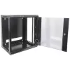 Armário de rede Intellinet 19 inch – montagem na parede (standard), 15HE, 600 mm de profundidade, preto, desmontado, máx. 60 kg, porta de metal e vidro, painel traseiro, laterais removíveis, também adequado para colocação em mesa ou no chão, profundidade útil 410 mm, peças para montagem na parede não incluídas