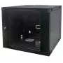 Armário de rede Intellinet 19 polegadas – montagem na parede (estrutura oscilante em duas partes), 9 U, 600 mm de profundidade, preto, desmontado, máx. 30 kg, oscilável para acesso à parte traseira quando montado na parede, 19 polegadas, profundidade útil 385 mm, peças para montagem na parede não incluídas