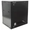 Armário de rede Intellinet 19 polegadas - montagem na parede (standard), 15U, 450mm de profundidade, preto, embalagem plana, máx. 60kg, porta de metal e vidro, painel traseiro, laterais removíveis, também adequado para utilização em secretária ou chão, profundidade útil 260mm a 350mm, T