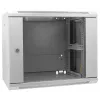 Armário de rede Intellinet 19 polegadas – montagem na parede (standard), 9U, 600 mm de profundidade, cinzento, montado, máx. 60 kg, também adequado para colocação em mesa ou chão, profundidade útil 500 mm, porta de metal e vidro, painel traseiro, laterais removíveis, peças para montagem na parede (por exemplo, parafusos/buchas) não incluídas