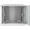 Armário de rede Intellinet 19 polegadas – montagem na parede (standard), 9U, 600 mm de profundidade, cinzento, montado, máx. 60 kg, também adequado para colocação em mesa ou chão, profundidade útil 500 mm, porta de metal e vidro, painel traseiro, laterais removíveis, peças para montagem na parede (por exemplo, parafusos/buchas) não incluídas