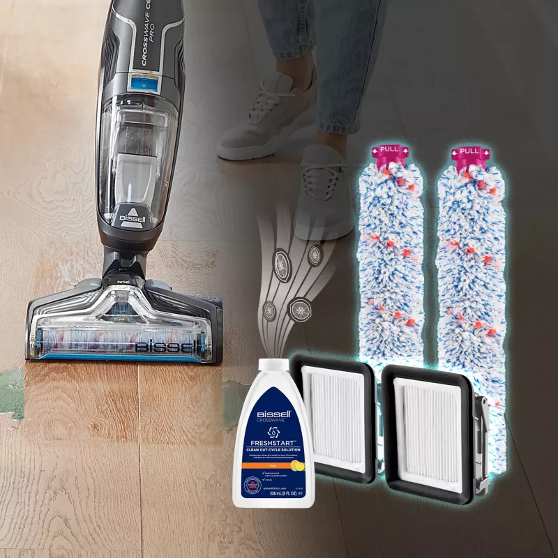 Aspirador vertical Bissell CrossWave Cordless C6 Pro bateria seco e húmido sem saco 0 L 255 W preto, cinzento
