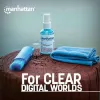 Kit de limpeza de LCD Manhattan (Mini), sem álcool, inclui solução de limpeza (60 ml), pincel e pano de microfibra, ideal para monitores/portáteis/teclados, etc., três anos de garantia
