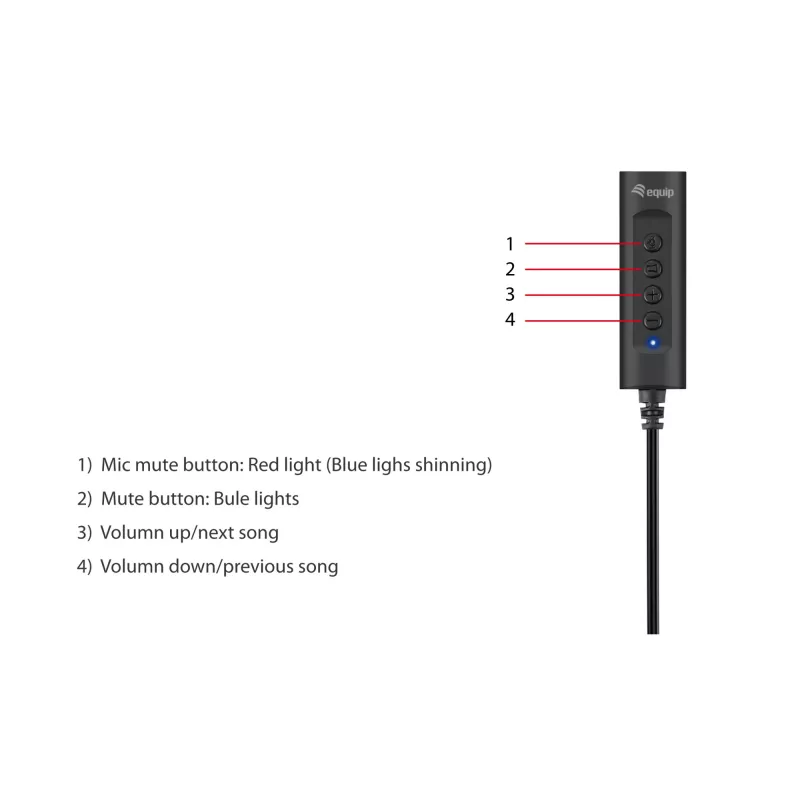 Adaptador de comando Equip adaptador de cabo de áudio USB 245321