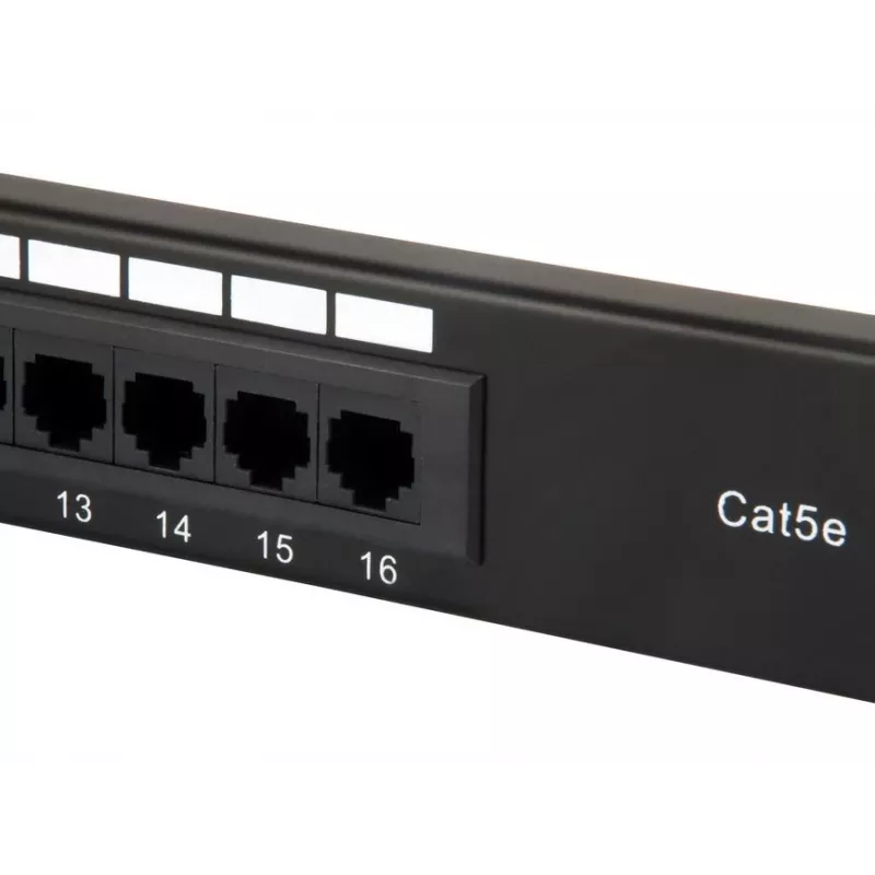 Patch panel Equip 16 portas Cat.5e não blindado, preto