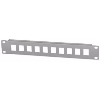 Patch panel Intellinet, tampa cega, 10 inch, 1HE, 10 portas, cinzento, montagem em rack, 1HE, cinzento