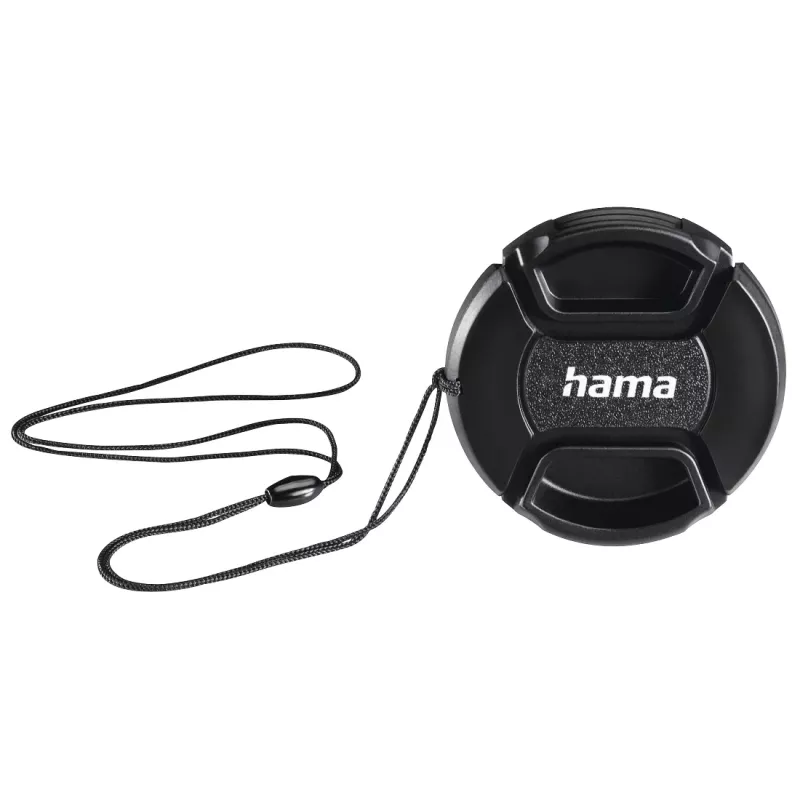 Tampa de objetiva Hama Smart-Snap 5,5 cm preta para câmara digital
