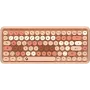 Teclado KeySonic KSKM-5200M-RF (DE) com rato incluído escritório RF sem fios QWERTZ alemão bege, castanho, rosa