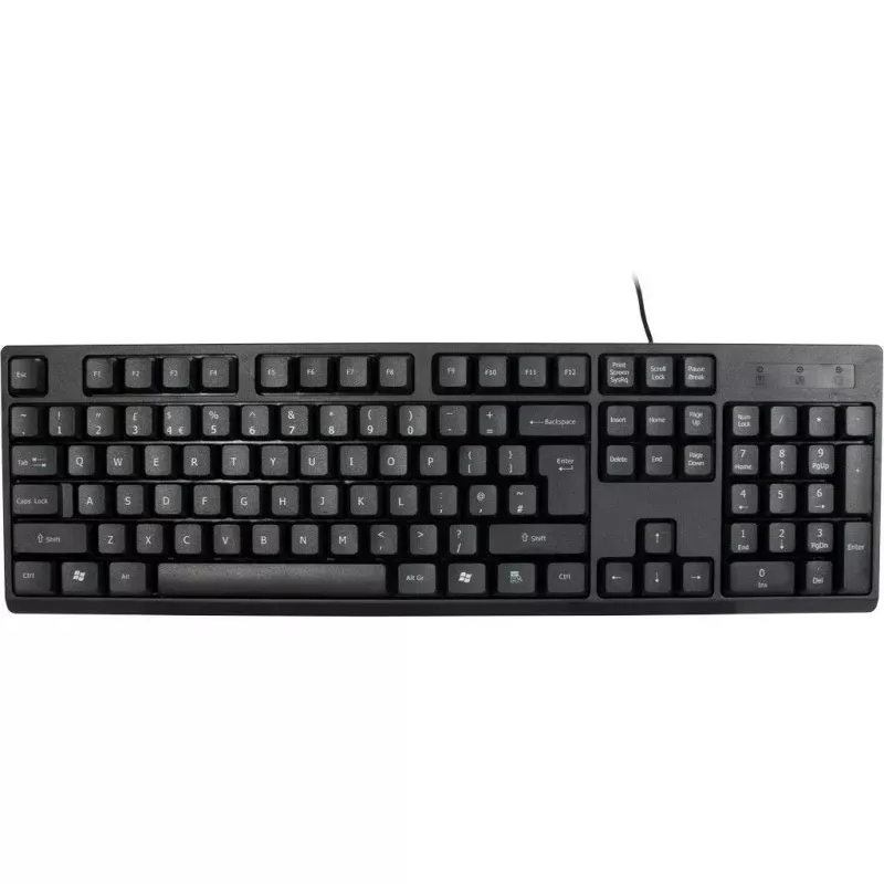 Teclado Inter-Tech NK-1000EC com rato incluído escritório USB QWERTY preto