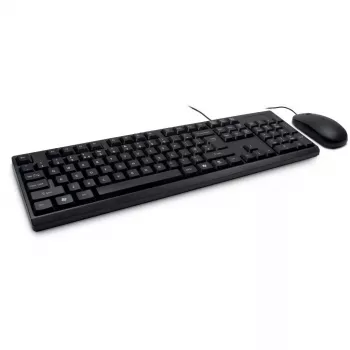 Teclado Inter-Tech NK-1000EC com rato incluído escritório USB QWERTY preto