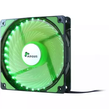 Ventoinha Inter-Tech L-12025 Ventoinha para caixa de computador 12 cm preta verde