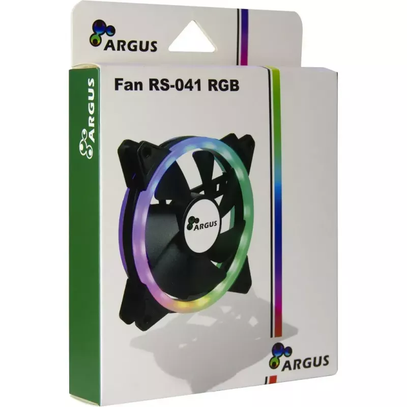 Ventoinha Inter-Tech RS-041 RGB 12 cm preta