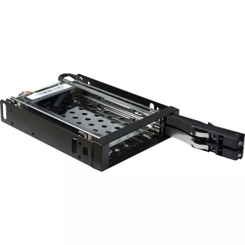 Inter-Tech ST-2523 Preto Caixa de armazenamento Metal Plástico 9,7 mm