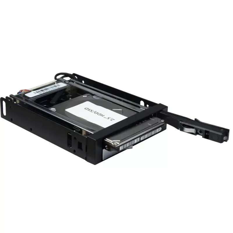 Inter-Tech ST-2523 Preto Caixa de armazenamento Metal Plástico 9,7 mm
