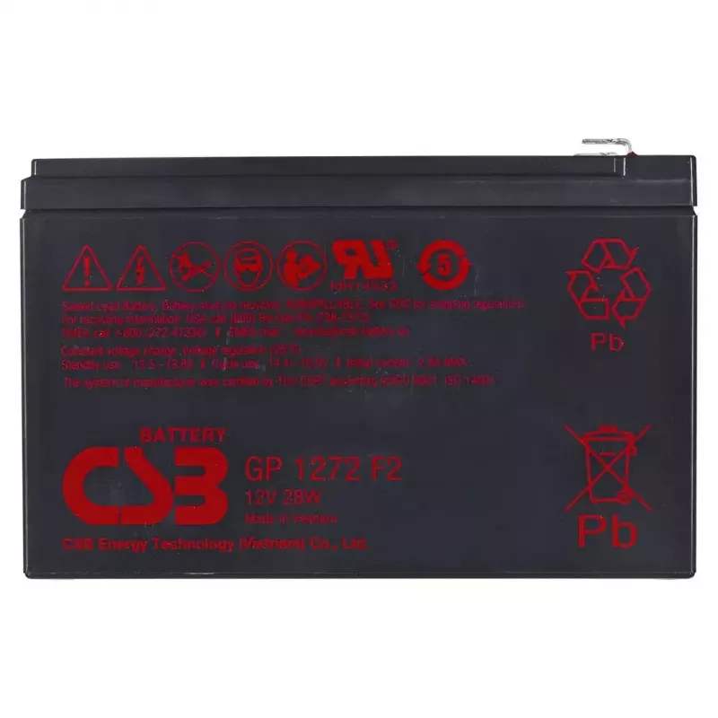 CSB GP1272 F2 12V 7,2Ah Bateria de chumbo selada