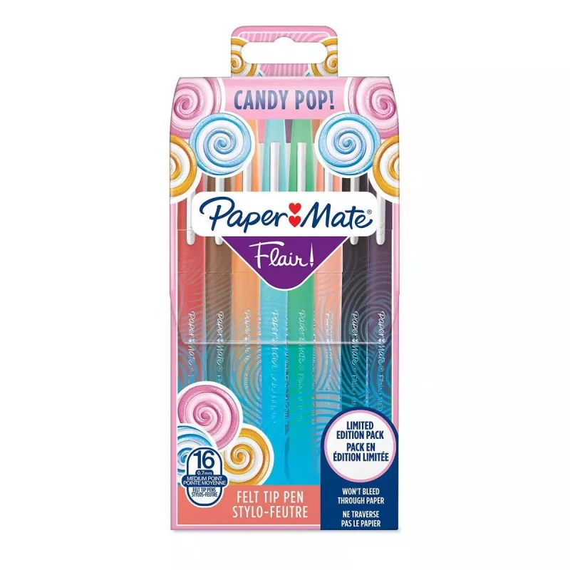 Conjunto de marcadores Papermate Flair 16 cores