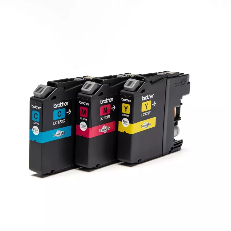 Cartucho de tinta Brother LC123RBWBPDR 1 unidade Original Ciano, Magenta, Amarelo