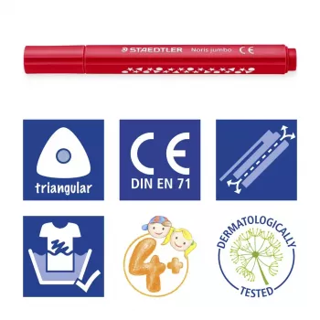 Marcador de feltro Staedtler Noris jumbo 328-B 12 unid.