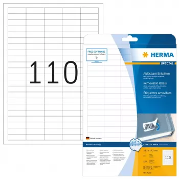 Etiquetas de impressora autocolantes HERMA etiquetas despegáveis A4 38,1x12,7 mm