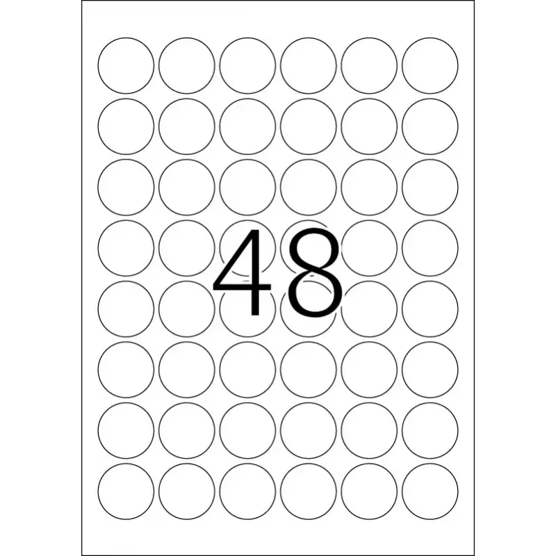 Etiquetas A4 HERMA Ø 30 mm redondas branco aderência extra forte 1200 unid.