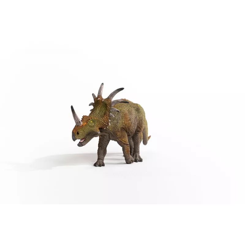 Brinquedo dinossauro Schleich Styracosaurus verde cinzento 15033