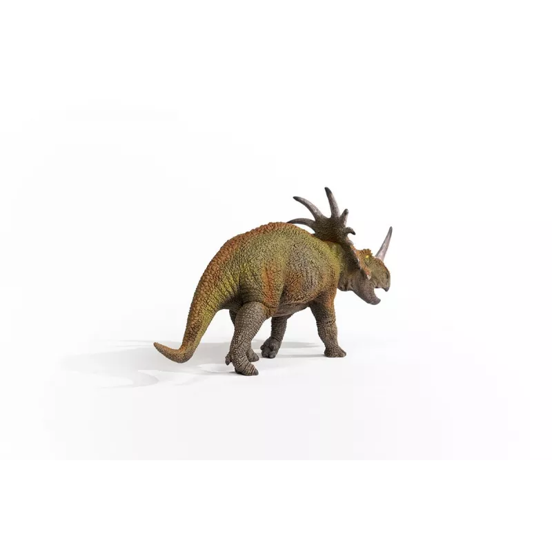 Brinquedo dinossauro Schleich Styracosaurus verde cinzento 15033