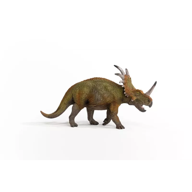 Brinquedo dinossauro Schleich Styracosaurus verde cinzento 15033