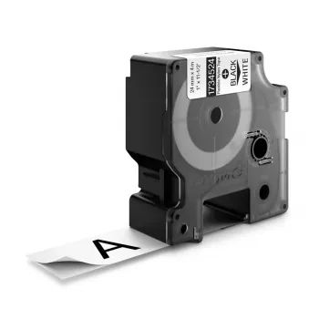 DYMO IND Nylon flexível, preto sobre branco, multicolor, nylon, -10 - 80 °C, UL 969, DYMO