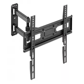 Suporte de parede Manhattan para TV e monitores (Full Motion), para ecrãs de 32 polegadas a 55 polegadas, compatibilidade VESA: todos entre 100x100 mm e 400x400 mm - verifique as dimensões dos quatro orifícios de montagem na parte traseira do ecrã para garantir que encaixa, máx. 35 kg, preto, suporte