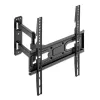 Suporte de parede Manhattan para TV e monitores (Full Motion), para ecrãs de 32 polegadas a 55 polegadas, compatibilidade VESA: todos entre 100x100 mm e 400x400 mm - verifique as dimensões dos quatro orifícios de montagem na parte traseira do ecrã para garantir que encaixa, máx. 35 kg, preto, suporte