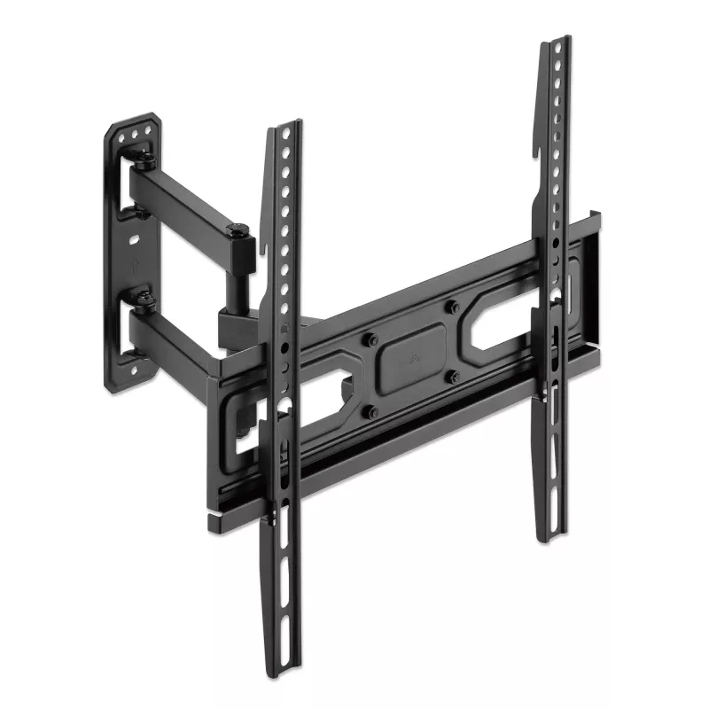 Suporte de parede Manhattan para TV e monitores (Full Motion), para ecrãs de 32 polegadas a 55 polegadas, compatibilidade VESA: todos entre 100x100 mm e 400x400 mm - verifique as dimensões dos quatro orifícios de montagem na parte traseira do ecrã para garantir que encaixa, máx. 35 kg, preto, suporte