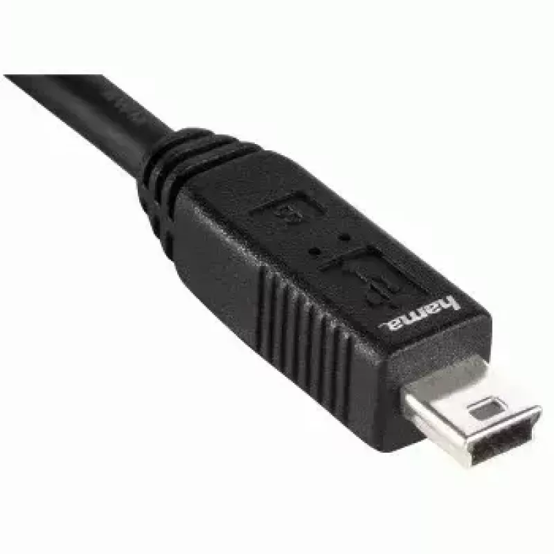 Hama Cabo de ligação USB 2.0, 1,8 m cabo USB A para Mini-USB B preto