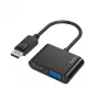 Adaptador de vídeo Hama 00200334 DisplayPort para HDMI + VGA (D-Sub) preto