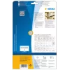 Etiqueta de impressora autoadesiva HERMA Labels A4 210x297 mm branco extra aderente papel mate 25 unid.