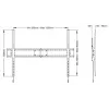 Suporte de parede Multibrackets M Universal Tilt SD MAX para ecrãs de 63–110 polegadas, VESA 200x300–1200x900, carga máx. 125 kg