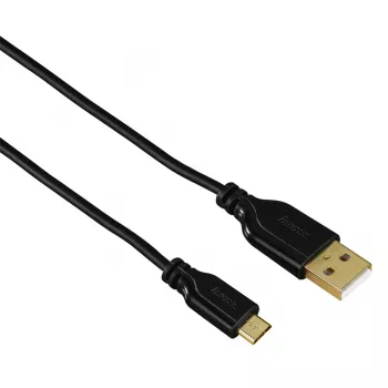 Cabo USB Hama 0,75m, USB2.0-A/USB2.0 Micro-B USB A Micro-USB B preto