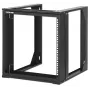 Intellinet armário de rede open-frame de montagem na parede 19 inch, 9HE, moldura basculante com frente rebatível, embalado plano, 2 postes, 450 mm de profundidade, preto RAL 9004