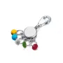 Mosquetão para chaves TROIKA KYR61/MC multicolor prateado metal 25 mm