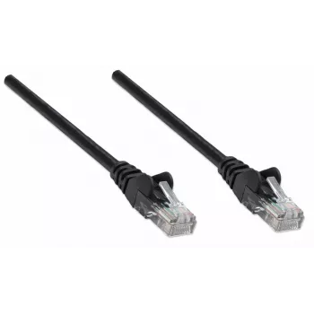 Cabo de rede Intellinet, Cat5e, 10 m, preto, CCA, U/UTP, PVC, RJ45, contactos banhados a ouro, proteção anti-dobra, alívio de tensão, garantia vitalícia