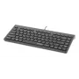Teclado USB com fio compacto Manhattan, 12 teclas multimédia/função, cabo USB-A de 1,5 m integrado, formato low-profile compacto, para PC e portátil, preto
