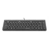 Teclado USB com fio compacto Manhattan, 12 teclas multimédia/função, cabo USB-A de 1,5 m integrado, formato low-profile compacto, para PC e portátil, preto