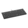 Teclado USB com fio compacto Manhattan, 12 teclas multimédia/função, cabo USB-A de 1,5 m integrado, formato low-profile compacto, para PC e portátil, preto